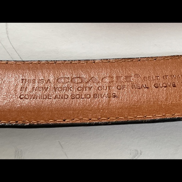 COACH glove leather belt with brass buckle - Picture 7 of 7